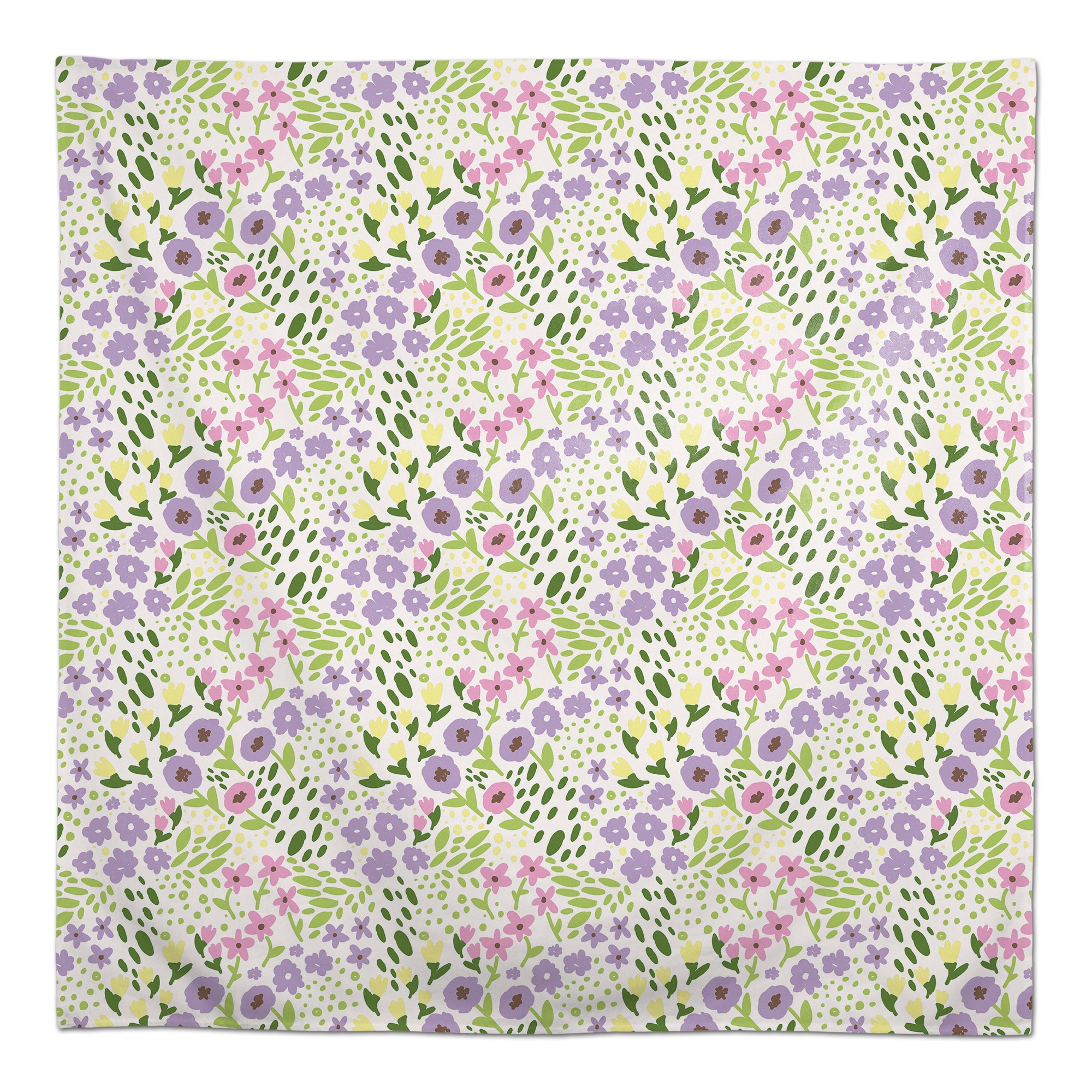 Whimsical Spring Floral 1 58" x 58" Tablecloth